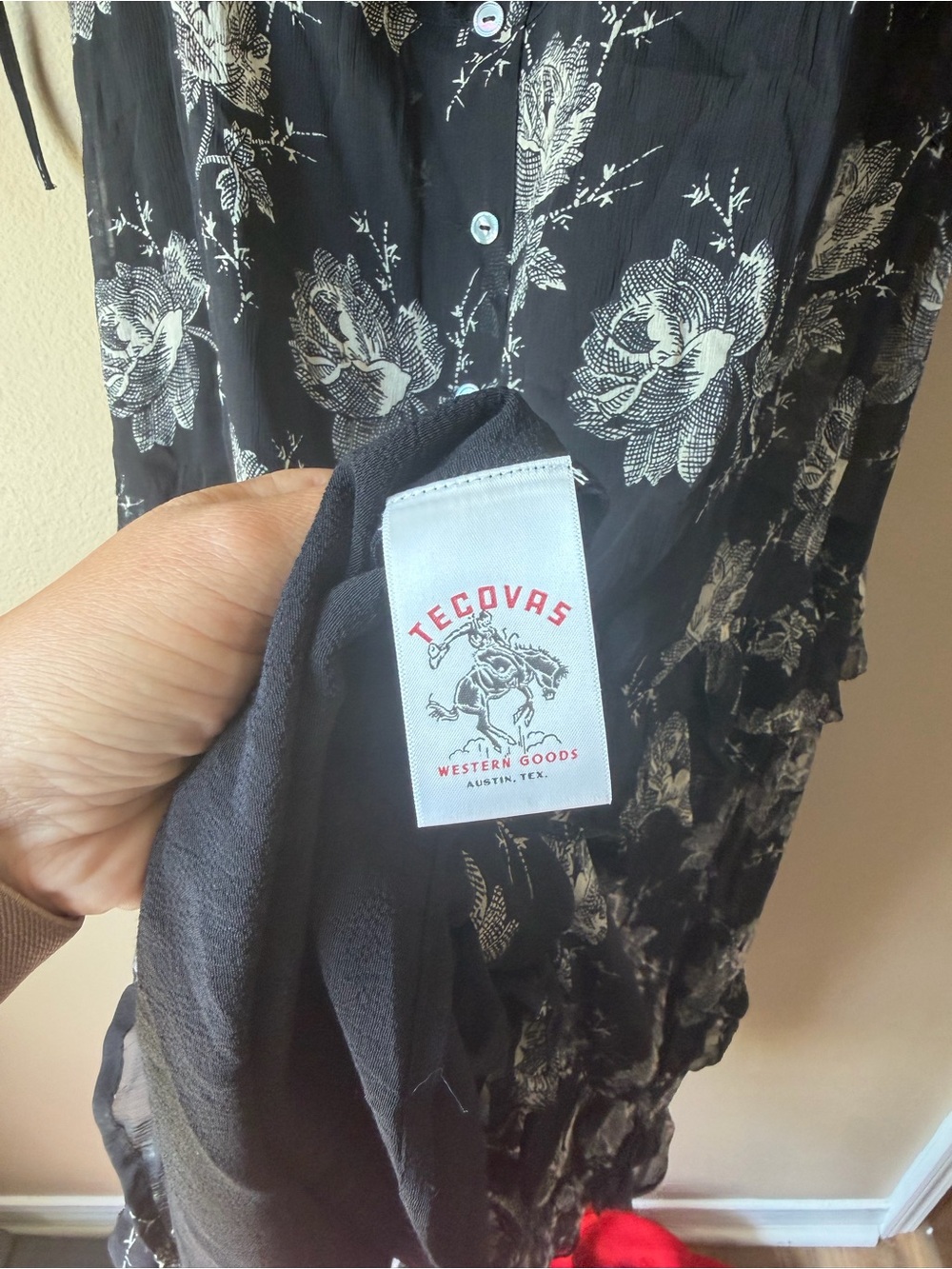Tecovas Women's Elbow-Length Maxi Dress - Picture 8 of 11